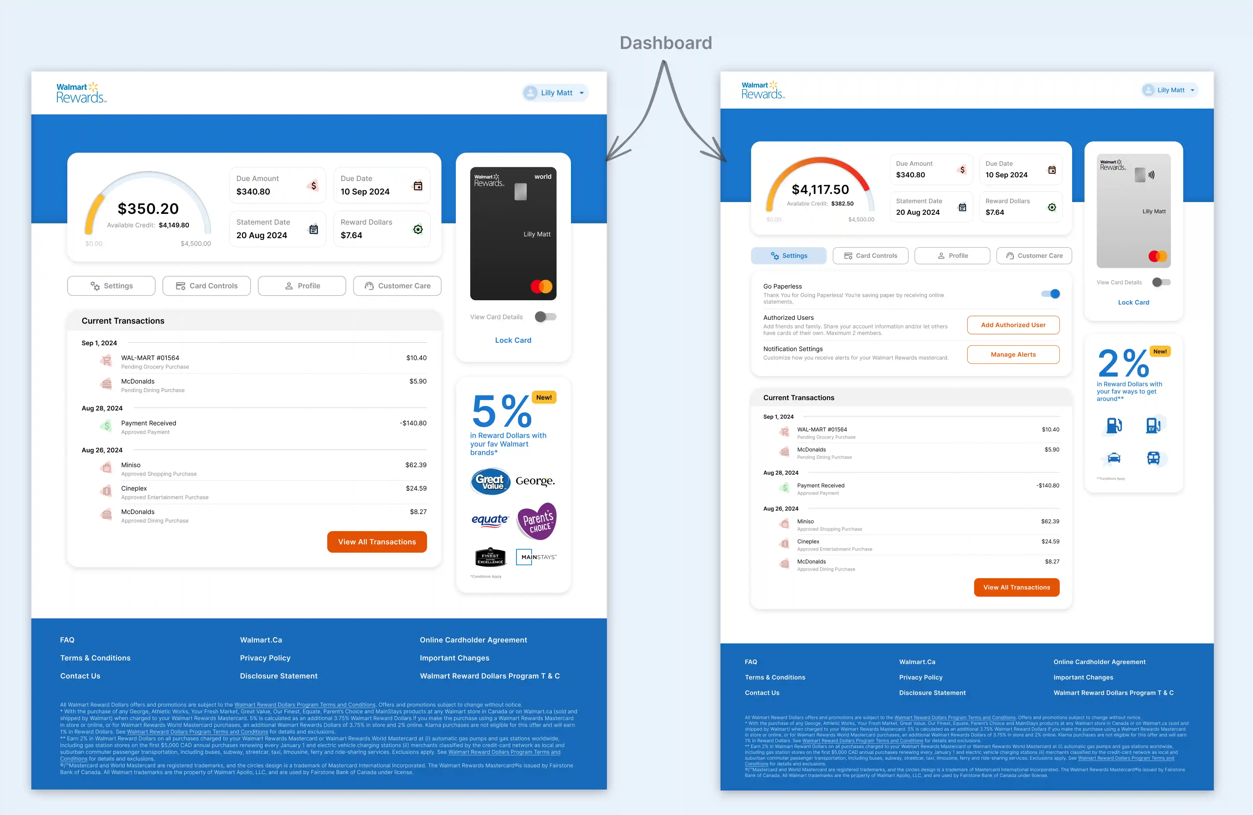 Walmart Rewards Mastercard website - redesigned image 5